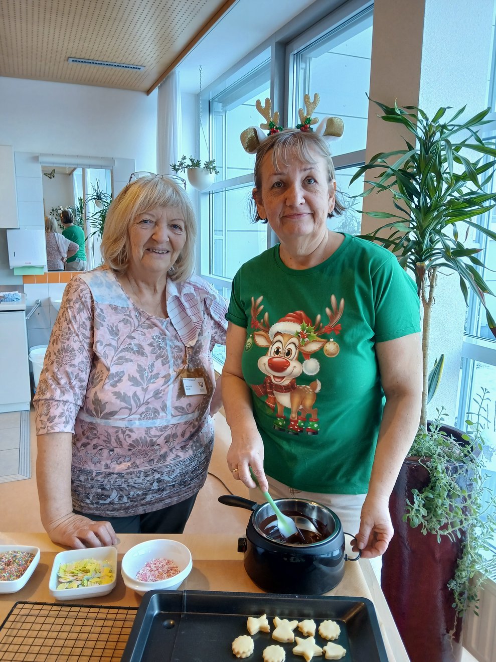 Besucher des Adventmarkts