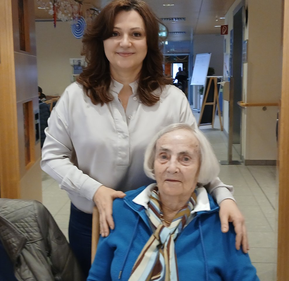 Jubliar/in mit Gratulanten