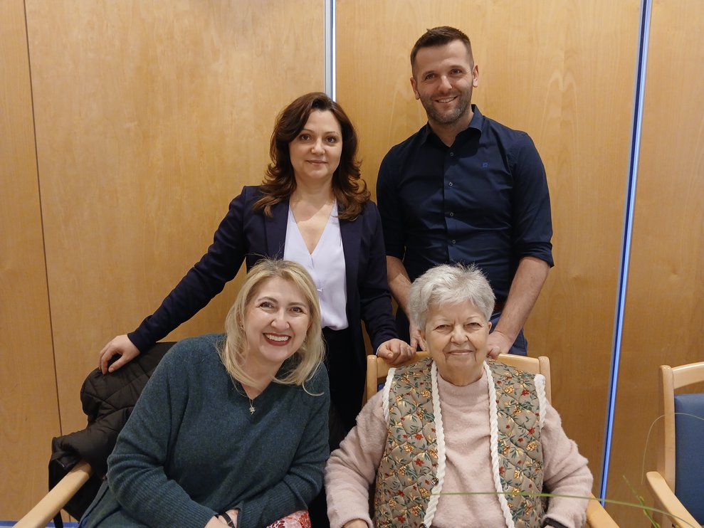 Jubilar/in mit Gratulanten