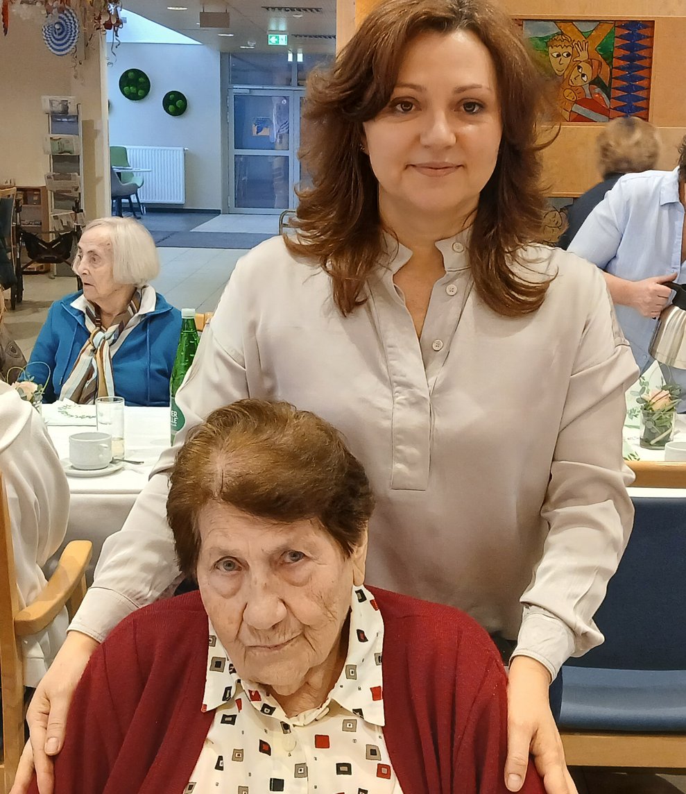 Jubliar/in mit Gratulanten